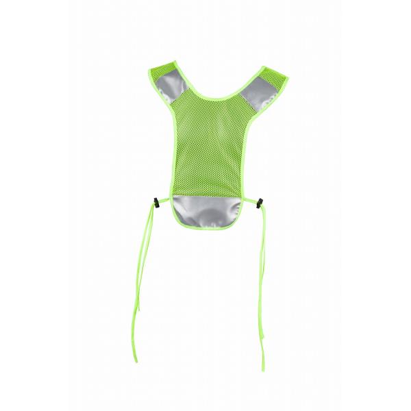 Yellow Running Reflective Vest With Pocket Hook And Loop Closure