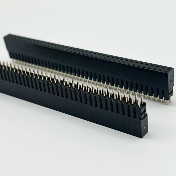 Cheap 2.54mm Pitch Female Header Connector 8.5mm Height Dual Row 180 Degree Dip For Pcb for sale