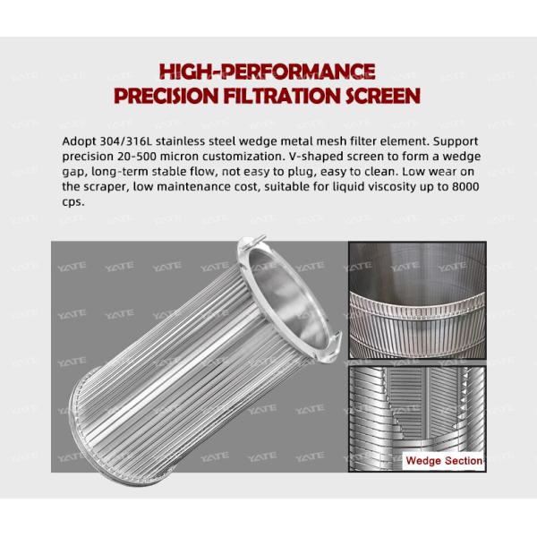 Stainless Steel 304 Automatic Self Cleaning Filter Machine for Honey Filtration Min Filtration Precision 20-500 μm