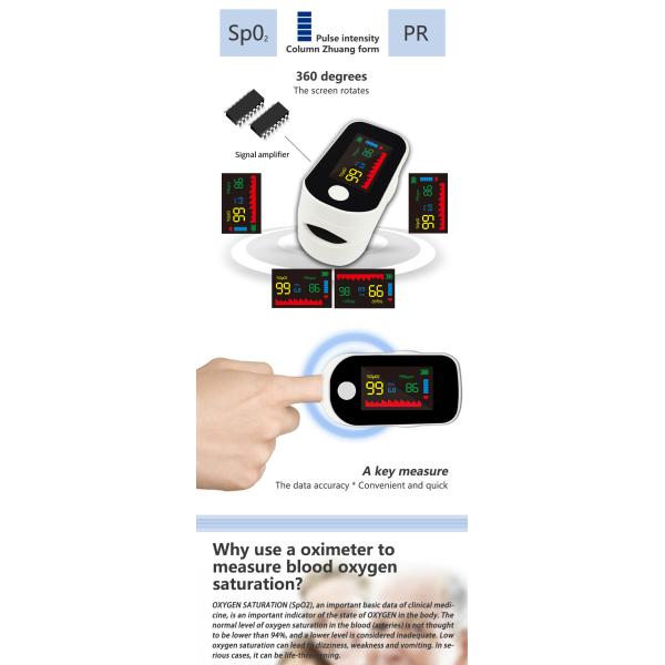 Multifunction One Button Startup Fingertip Pulse Oximeter