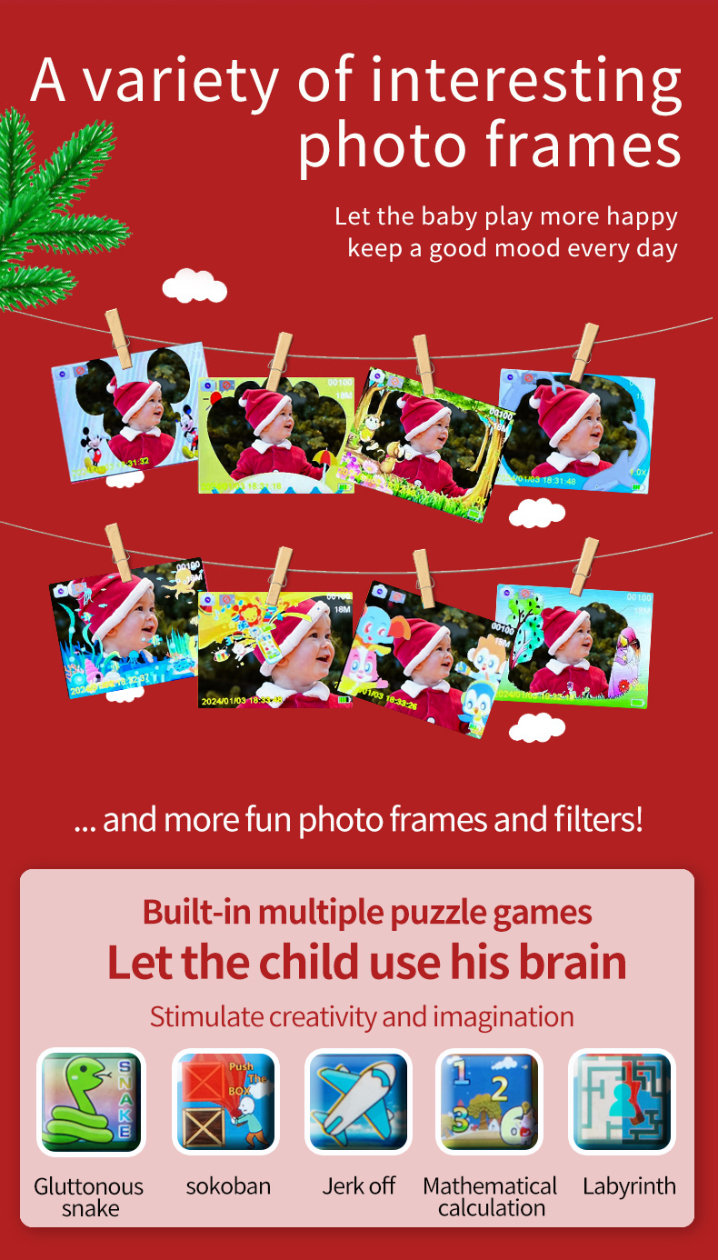 2.0inch Parents' Child Mini Camera With 96 Million Photography Pixels