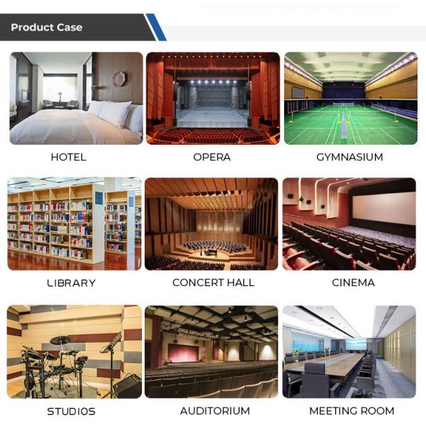 Arc Angle Recycle Pet Polyester Fiber Acoustic Panel Wall Ceiling Decoration