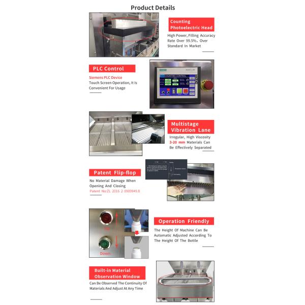 32 Channel Counting Machine Automatic Bottle Washing Filling Capping Machine Line
