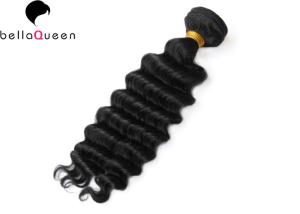 Deep Wave 1B Natural Black Hair Weave Mongolian Hair Extensions 100% Unprocessed