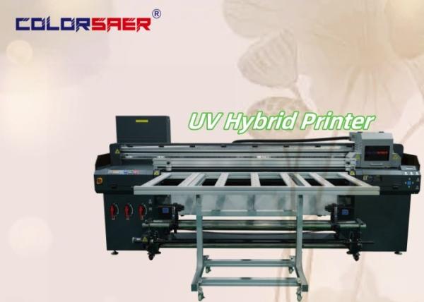 Cheap UV Hybrid Printer Color SAER Flatbed With Roll To Roll I3200 New UV Plotter For Different Materials for sale
