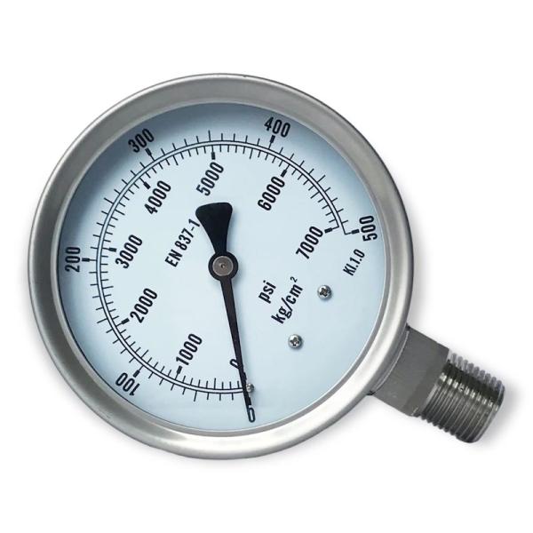 Cheap All Stainless Steel Water Pressure Gauge Glycerin Manometer 100mm for sale