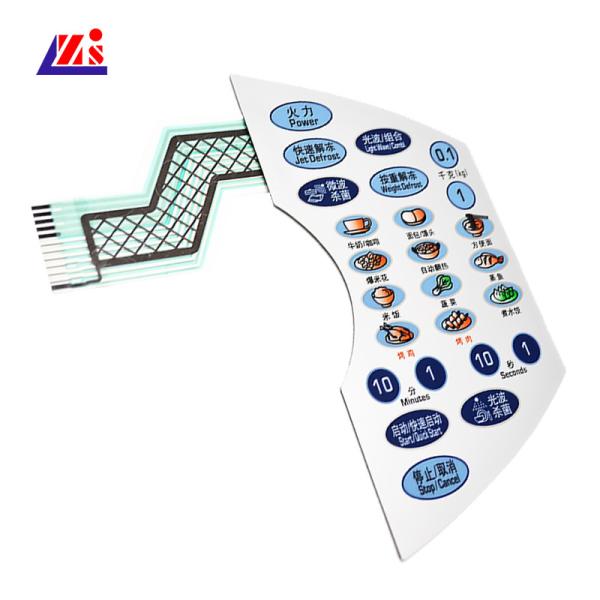Cheap Flexible Silk Printing Push Button Backlit Membrane Switch Keypad Anti Corrosion for sale