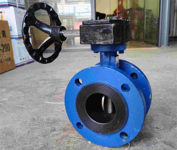 Cheap DN 400 PN 10 Fire Grey Cast Iron Flanged Butterfly Valve With Handwheels for sale