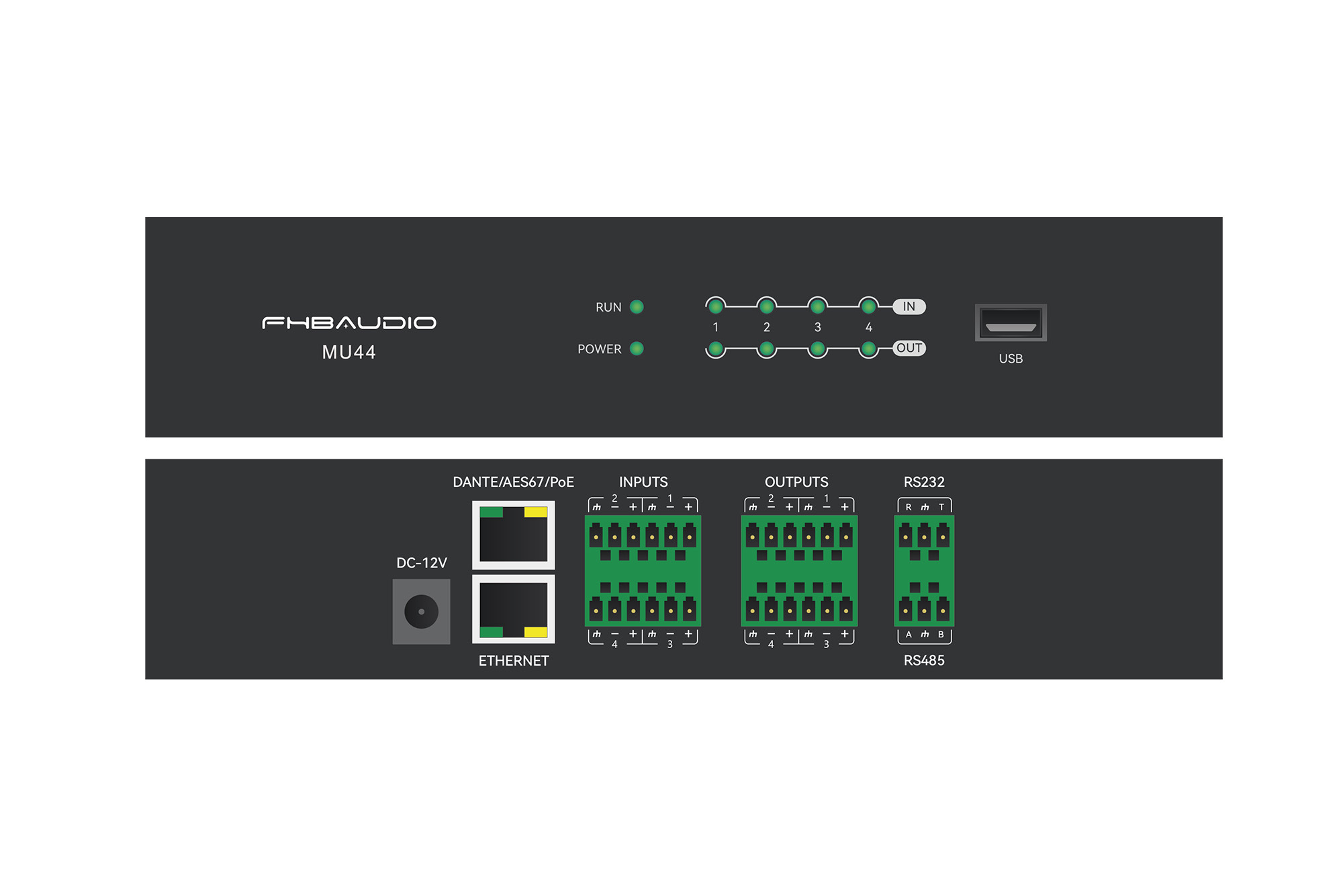 RS232 RS485 DSP Audio Processor 8CH Digital Audio Signal Processor With Camera Tracking