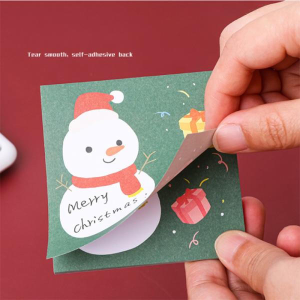 Self Adhesive Christmas Sticky Note Pads Memo Notebook 8cm X 8cm