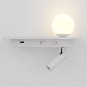 USB led reading light 3W beadboard wall lighting led bed lamp headboard acrylic ball light bedside wall lamp background