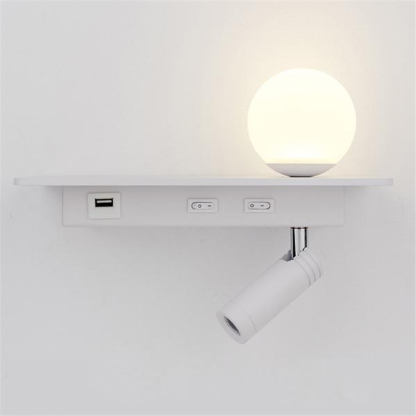 Cheap USB led reading light 3W beadboard wall lighting led bed lamp headboard acrylic ball light bedside wall lamp background for sale