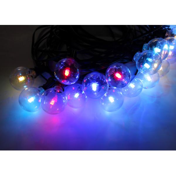 Waterproof RGB 25ft G40 Outdoor String Lights Plastic Bulbs