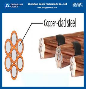China 7#8AWG Copper Clad Steel Wire For Electrical Conductors Purposes ASTM B228 on sale