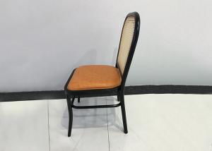 China Wholesale New  Modern Wrought Iron Leather Rattan Restaurant  Chair on sale