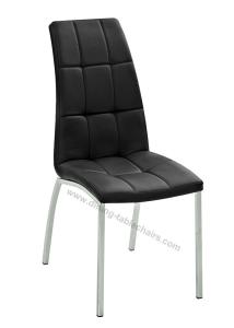 China Luxury Commercial Dining Chairs Industrial Furniture Glossy Chromed Leg on sale