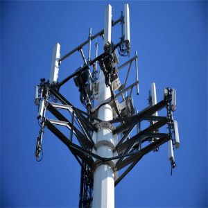 High Self Supporting Round Pole Monopole Steel Tower Gsm Communication Mast
