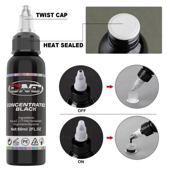 Concentrated Ink Black For Bold Designs 60ML/Bottle