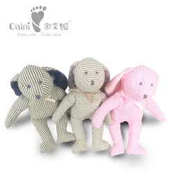 Custom Soft Animal Teddy Bear Toys Cotton Stuffed Striped Bear Toys Kids Soft