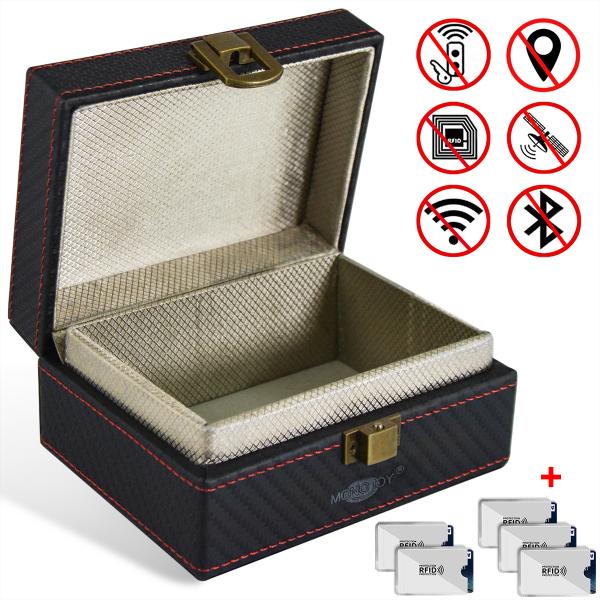 Cheap Small Faraday Key Box For Keyless Entry System , Car Keys RFID Blocking Key Box for sale