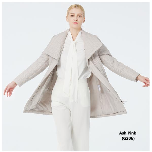 Autumn Winter Lightweight Down Coat Ash Pink Womens Light Puffer