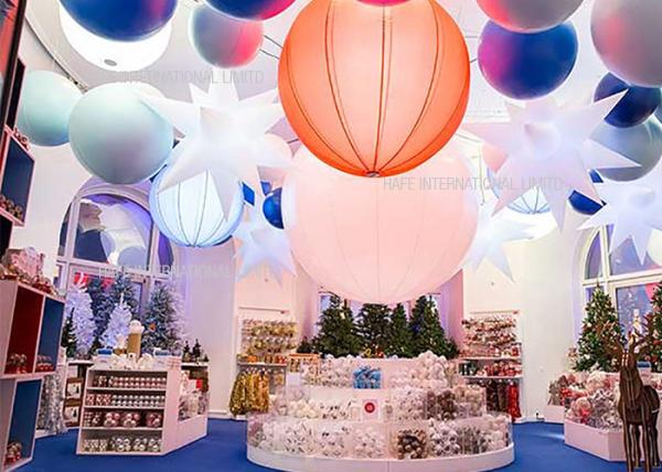 Cheap 1.6m Inflatable Lighting Decoration 240w , Led Hanging Outdoor Christmas Snow Globe Lights for sale