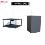 360 Degree Transparent LCD Screen Showcase 3D Holographic Display Pyramid