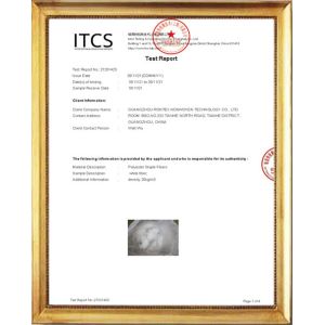 Guangzhou Rontex Nonwoven Technology Co. , Ltd. Certifications