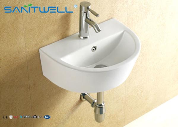 Cheap Small counter type hand wash basin wall hanging ceramic white 445*330*155 mm for sale