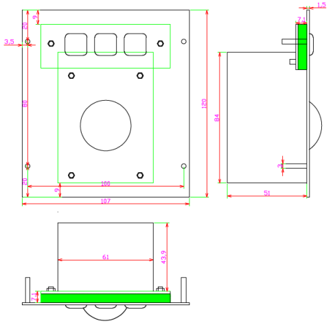 Black Industrial Trackball Pointing Device / kiosk trackball abrasion - resistant