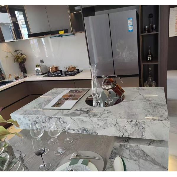 Brazilian Fish Belly Grey Marble Luxury Stone Book-match Background Feature Wall Luxurious Flooring Stone