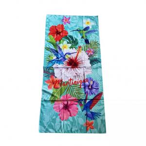 Best Hot selling microfiber beach towel with logo custom printed flower microfiber terry cloth beach towel wholesale