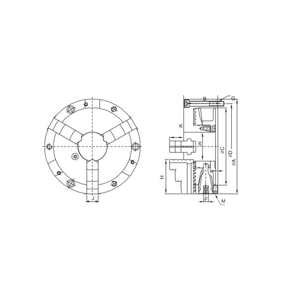 CT 3 JAW ADJUSTMENT STEEL BODY SCROLL CHUCKS
