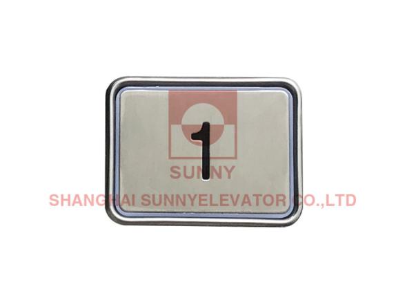 Cheap Square Stainless Steel elevator Push Button Switch DC 12-36V Plastic Frame for sale