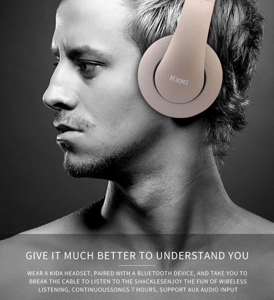 Cheap Bluetooth Headphones, Portable Stereo Wireless Headset with Mic Over-Ear Noise Isolation Earphones Support TF Card for P for sale