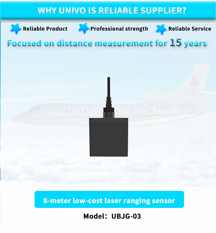 Highly Accurate UNIVO 100m UBJG-03 Protective Lidar Sensor for Traffic Flow Statistics