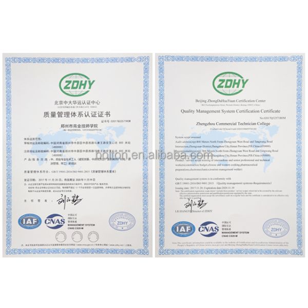 Quality certification