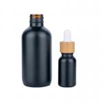 China Glass Eye Dropper Bottles 30ml Round Black Frosted Small  Essential Oil Bottle for sale