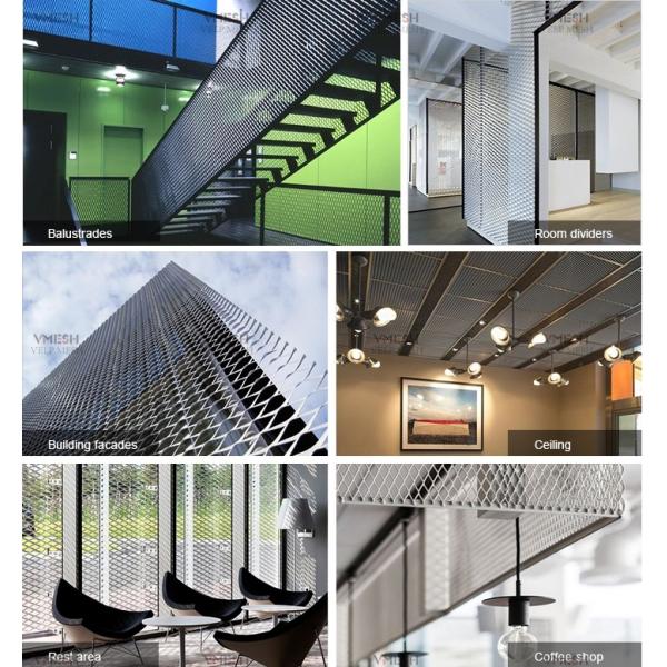 White Powder Coated Expanded Metal Mesh for Wall Facades