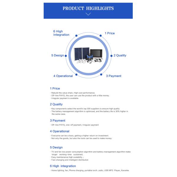 Home Lighting Payg Solar System Battery Reversed Connection Protection