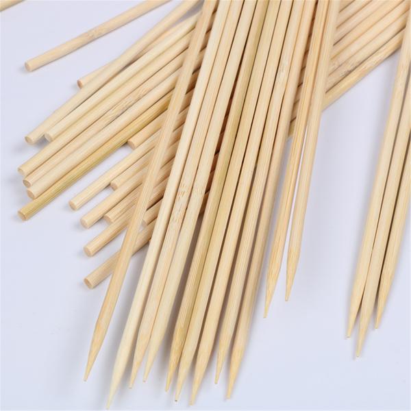 Eco Friendly Long Bamboo Skewers Sustainable For BBQ 2.5 Width Asian Style