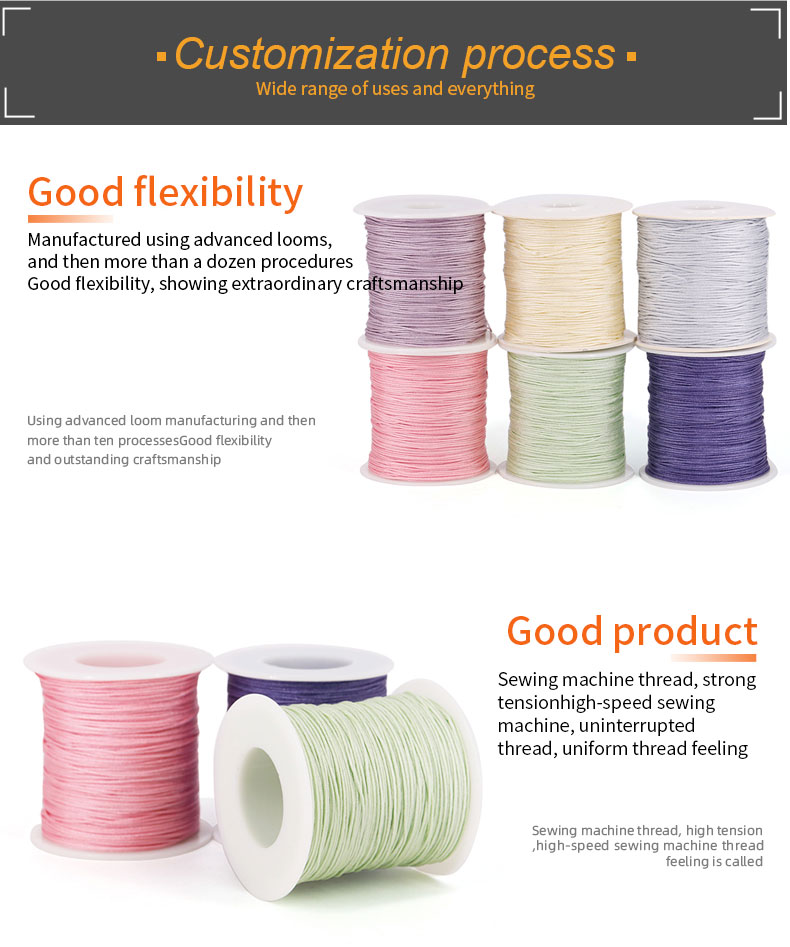 0.8MM No. 72 Jade Thread Nylon Porcelain Sewing Silk Thread Knot Beaded Necklace Rope Jewelry Accessories