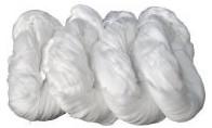 Best 40 / 2 50 / 3 Semi Dull Hank Yarn 100% Spun Polyester Bleached White For Sewing Thread wholesale