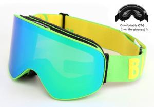 Best Interchangeable Snow Goggles Anti - Fog Multi Coloured Frameless Design wholesale
