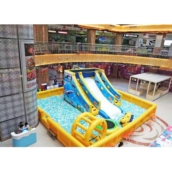 Multifunctional Inflatable Play Park With 20000pcs Ocean Ball Customized Color