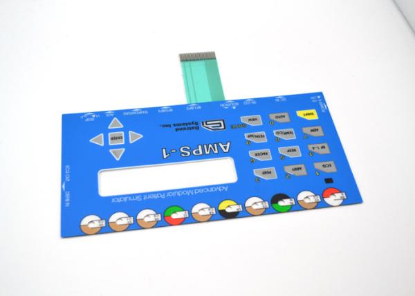 Cheap Push Button Membrane Switch Panel With LCD Clear Window No Embossing for sale