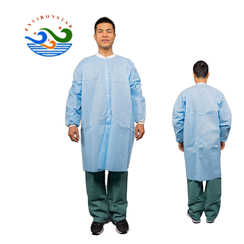 Non Woven Fabric SMS Long Sleeve Surgical Top Blue Green