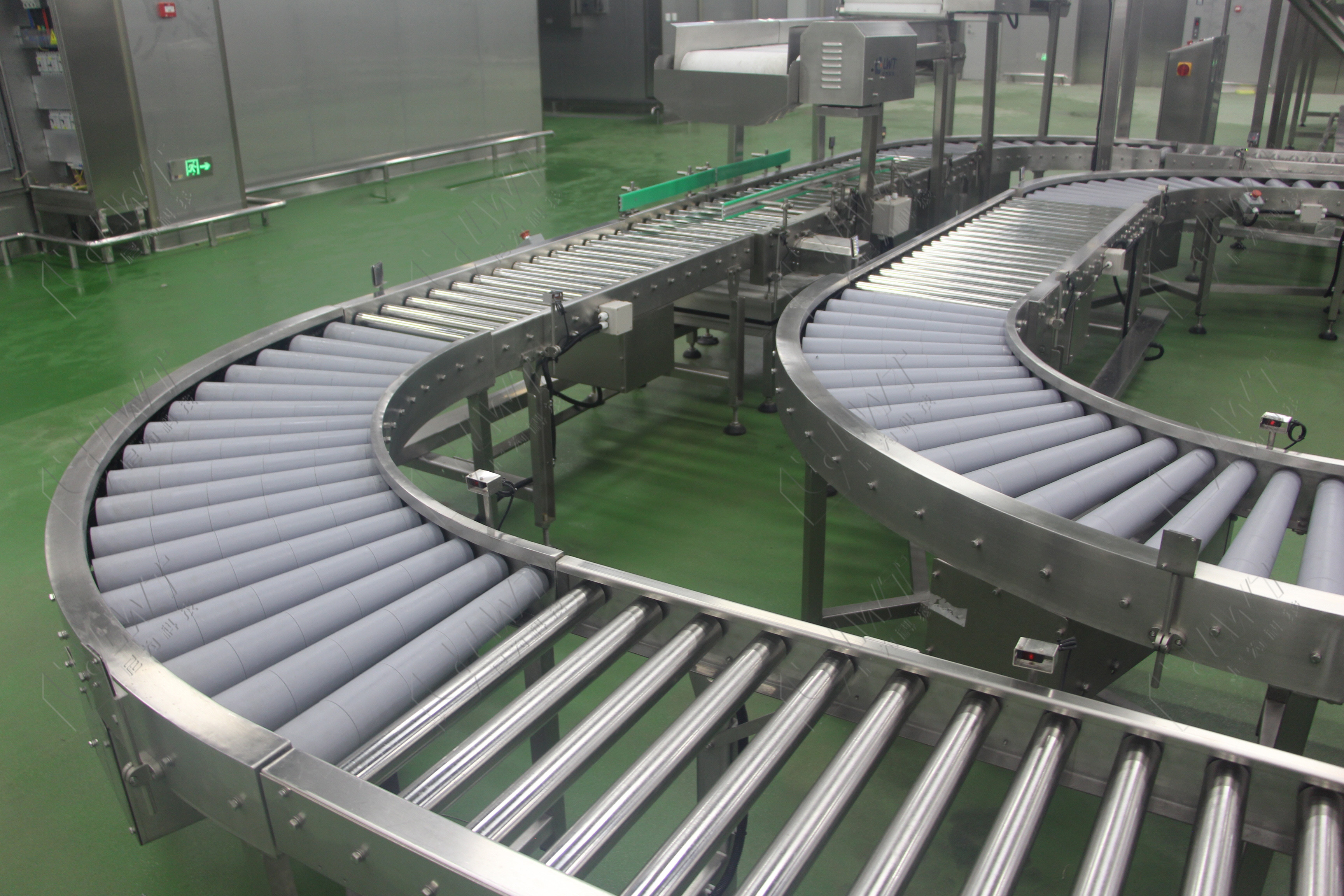 Stainless Steel Roller Conveyors System 0.5m/S Industrial Use