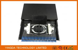 China Standard Metal Sliding Tray Fiber Optic 19” Patch Panel 12 / 24 Port Fiber Optical Distribution Box GPSM-1U / 2U / 4U on sale
