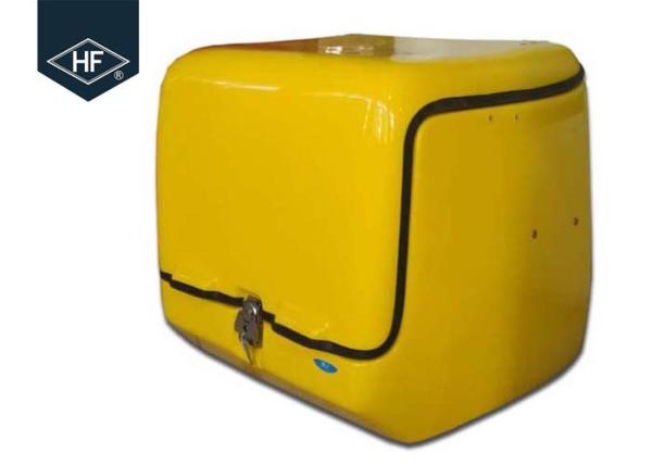 Cheap Waterproof Motorbike Food Delivery Box 139L Volume Shock Resistance Yellow Color for sale